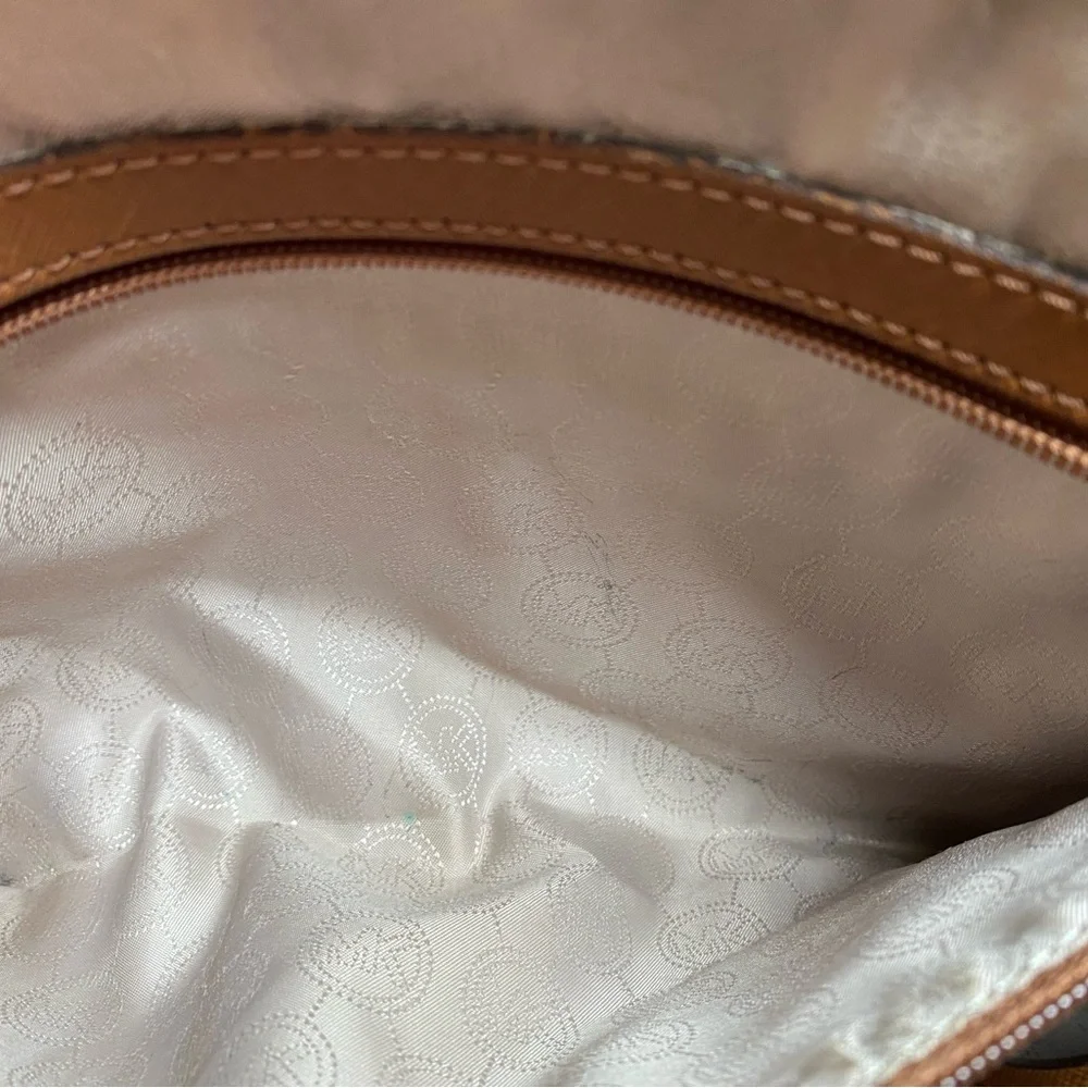 Michael Kors Jet Set Large Crossgrain Leather Top-Zip Tote Bag Purse & Dust Bag